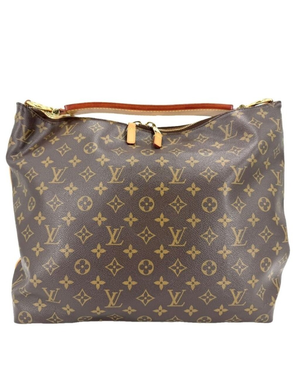 Louis Vuitton Handbag Sully MM Shoulder Monogram Canvas Brown Gold Vintage